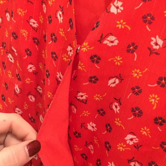 NWT Madewell Tiered Sleeve Peplum Metallic Prairie - Picture 5 of 8